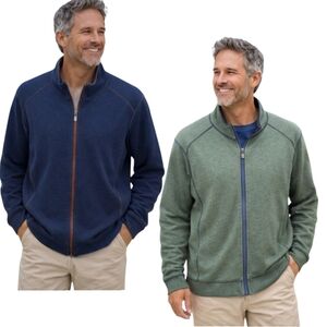 Tommy Bahama Reversible Blue Green Full Zip Jacket L/XL